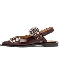 Ganni - Feminine Buckle Ballerina - Lyst
