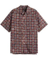 Beams Plus - Block Print Open Collar Shirt - Lyst