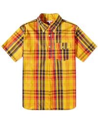 Engineered Garments - Popover Button Down Short Sleeve Shirt Cotton Plaid - Lyst