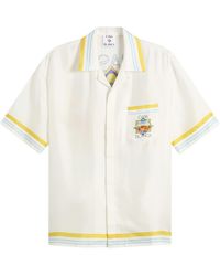 CASABLANCA - Tennis Landscape Cuban Collar Shirt - Lyst