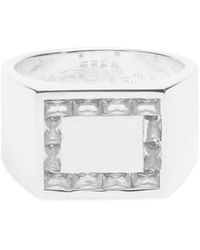 Hatton Labs - Baguettes Signet Ring - Lyst