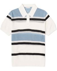 Dries Van Noten - Mindo Stripe Knit Polo Shirt - Lyst