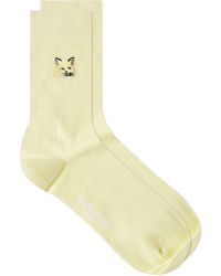 Maison Kitsuné - Tonal Fox Head Patch Socks - Lyst