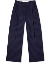 Maison Kitsuné - Double Pleats Striped Pants - Lyst