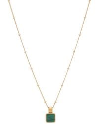 Missoma - X Lucy Williams Square Malachite Necklace - Lyst