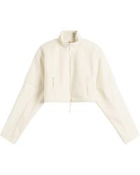 Skims - Teddy Funnel Neck Cropped Jacket - Lyst