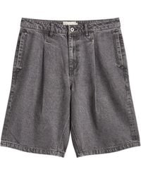 Dime - Pleated Denim Shorts - Lyst