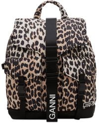 Ganni - Leapard Tech Backpack - Lyst