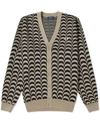 Fred Perry - Jacquard Knit Cardigan - Lyst