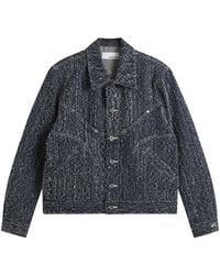 SAGE NATION - Needle Punch Denim Jiji Jacket - Lyst