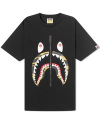 A Bathing Ape - 1St Camo Shark T-Shirt - Lyst