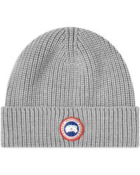 Canada Goose - Arctic Disc Ribbed Wool Beanie Hat - Lyst