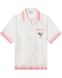 Casablancabrand - Tennis Club Short Sleeve Silk Shirt - Lyst