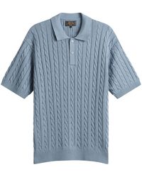 Beams Plus - Cable Knit Polo - Lyst