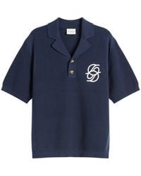 Drole de Monsieur - Monogramme Open Weave Polo - Lyst
