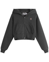 A Bathing Ape - Pigment Dyed One Point Crop Zip Hoodie - Lyst