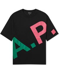 A.P.C. - Cory All Over Logo T-Shirt - Lyst