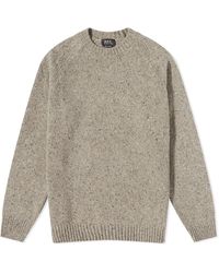 A.P.C. - Harris Donegal Crew Knit - Lyst