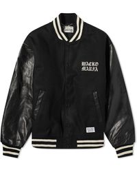 Wacko Maria - Leather Varsity Jacket - Lyst