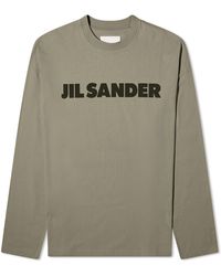 Jil Sander - Long Sleeve Logo T-Shirt - Lyst