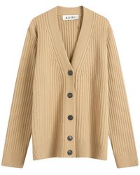 Rohe - Ribbed Boiled Wool Knitted Cardigan - Lyst