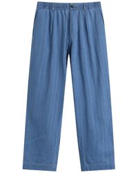 Universal Works - Herringbone Rec. Pleated Track Pant - Lyst