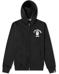 A Bathing Ape - College Relaxed Fit Full Zip Hoody - Lyst