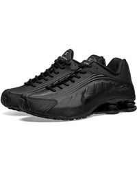 nike shox r4 gel black neon