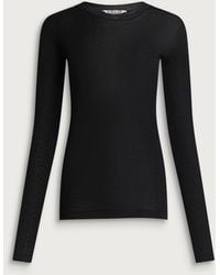 AURALEE - Sheer Rib Long Sleeve Top - Lyst