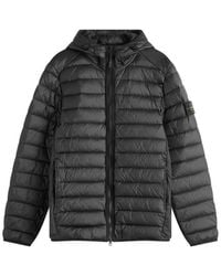 Stone Island - Nylon Down-Tc Hooded Jacket - Lyst