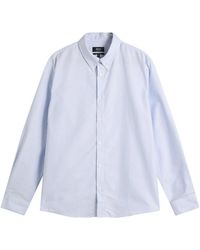 A.P.C. - Greg Logo Button Down Stripe Shirt - Lyst