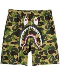 A Bathing Ape - Abc Camo Shark Sweat Shorts - Lyst