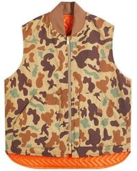 Beams Plus - Camo Work Puffer Vest - Lyst