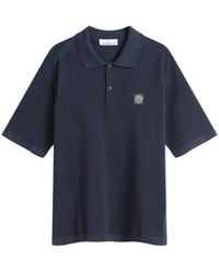 Stone Island - Micro Stitch Knit Polo - Lyst