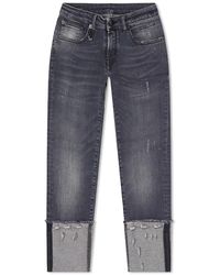 R13 Denim Boy Skinny Jeans With Cuffs in Blue - Lyst
