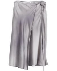 Acne Studios - Ivana Soft Fluid Satin Midi Skirt - Lyst