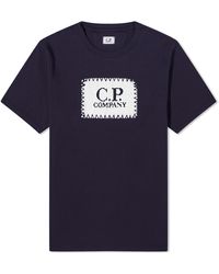 C.P. Company - 30/1 Jersey Label Style Logo T-Shirt - Lyst