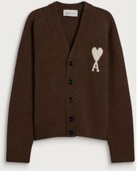 Ami Paris - Alpaca Cardigan With Adc - Lyst
