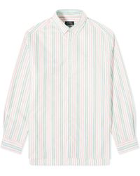 A.P.C. - Mathias Stripe Oxford Shirt - Lyst