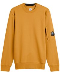 C.P. Company - Diagonal Raised Fleece Crewneck Lens Sweatshirt - Lyst