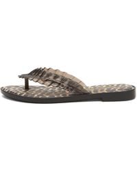 Melissa - X Ganni Leopard Flip Flop Slim - Lyst