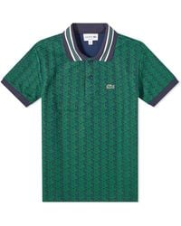Lacoste - Monogram Polo Shirt - Lyst