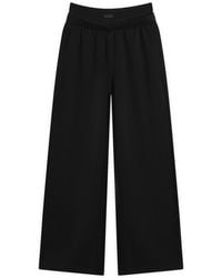Skims - Cotton Fleece Exposed Boxer Wide Leg Pants - Lyst