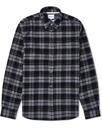 Norse Projects - Anton Brushed Flannel Check Button Down Shirt - Lyst