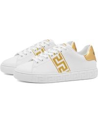 Versace - Greek Sole Embroidered Band Sneakers - Lyst