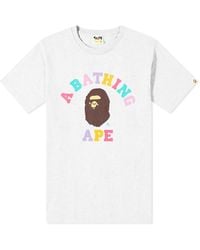 A Bathing Ape - Colours College T-Shirt - Lyst