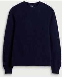 Drake's - Brushed Shetland Crew Knit - Lyst
