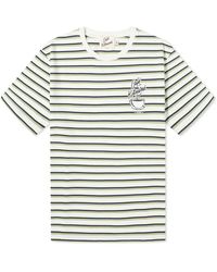 Maison Kitsuné - Cafe Kitsune Coffee Cup Printed Striped Regular T-Shirt - Lyst