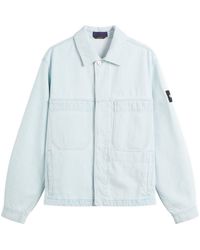 Stone Island - Denim Research Ultra Bleached Denim Jacket - Lyst