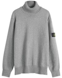 Stone Island - Winter Cotton Turtle Neck Knit - Lyst